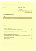 Beiträge zur Tabakforschung International/Contributions to Tobacco Research